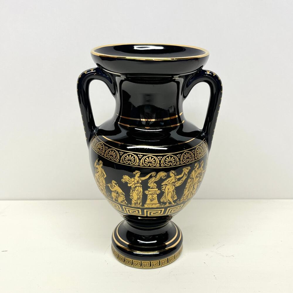 SC Hand Made Greek Pottery Amphora Vase Urn